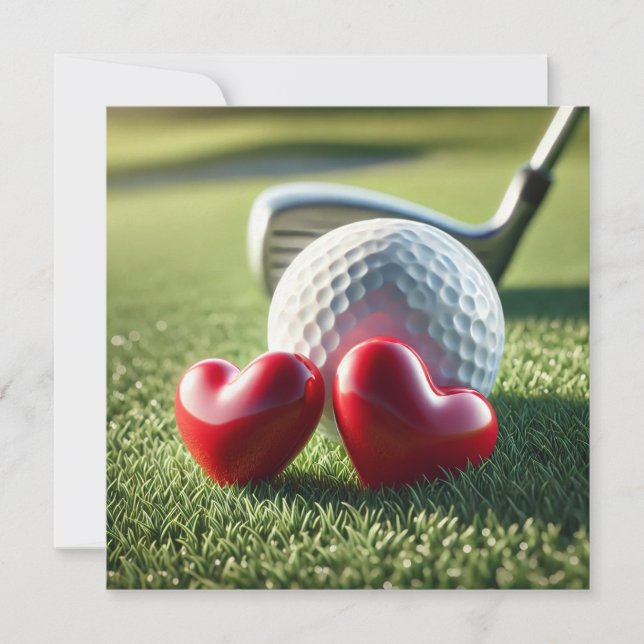 Golf WEDDING Einladung zum Golfer (Vorderseite)