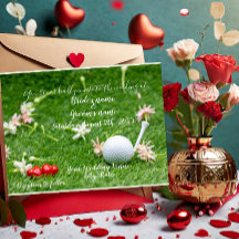 Golf Wedding Einladungs-Card Golf mit Liebe