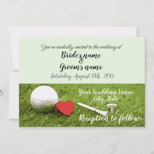 Golf Wedding Einladungskarte mit Golfball Einladung