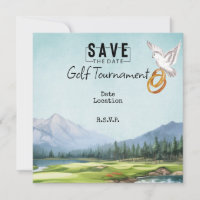 Golf Wedding Ring auf dem Golfplatz