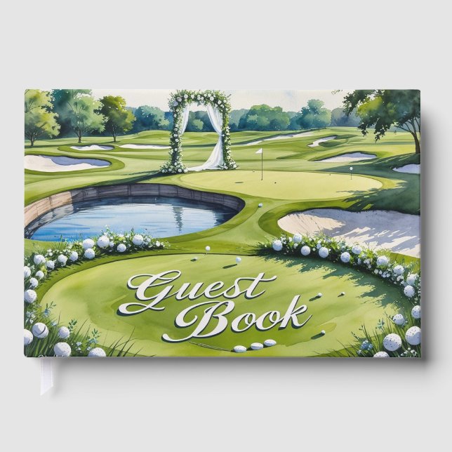 Golf Wedding Themed Gästebuch (Vorderseite)