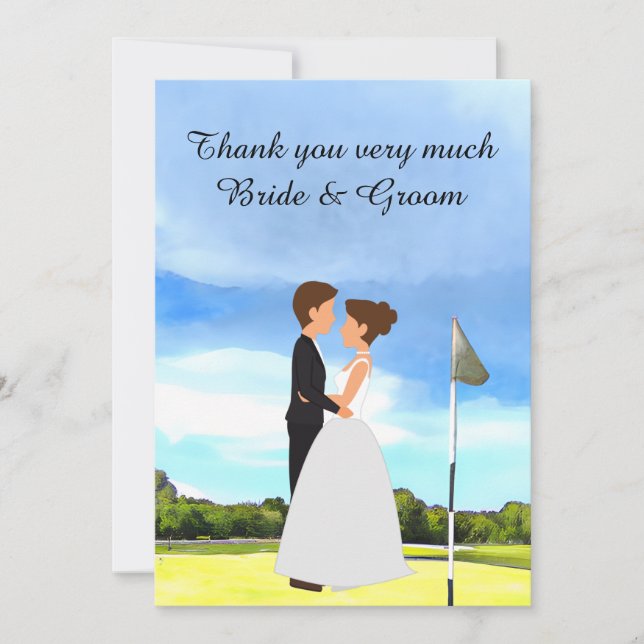 Golf Wedding Vielen Dank für Ihre Karte für Golfer (Vorderseite)