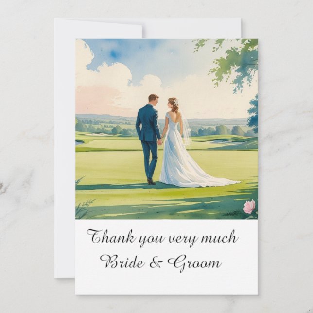 Golf Wedding Vielen Dank für Ihre Karte für Golfer (Vorderseite)