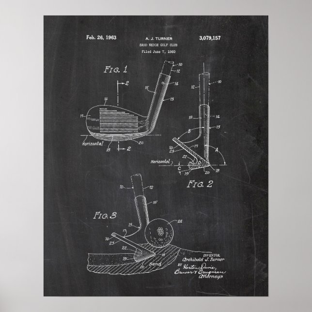 Golf Wedge Patent Poster (Vorne)