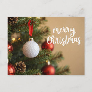 Golf-Weihnachten auf dem Grün für Golfer Postkarte