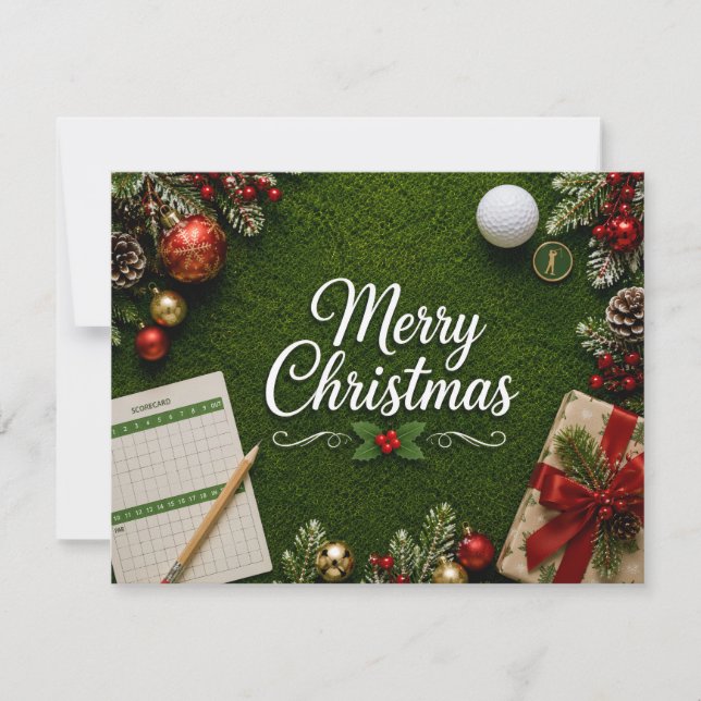 Golf-Weihnachten auf dem Putting Green (Vorderseite)