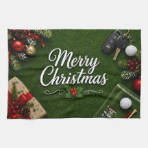 Golf-Weihnachten auf grünem Gras