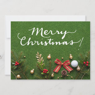 Golf Weihnachten auf Putting Green Frohe Weihnacht