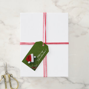 Golf Weihnachten auf Putting Green Frohe Weihnacht Geschenkanhänger