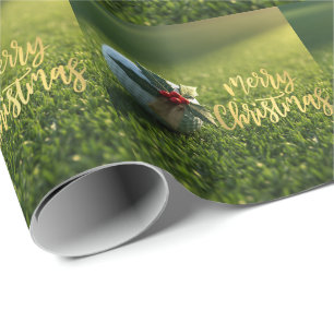 Golf-Weihnachten auf Putting Green Geschenkpapier