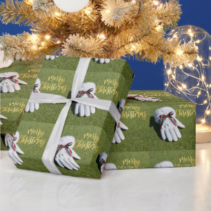 Golf-Weihnachten auf Putting Green Geschenkpapier