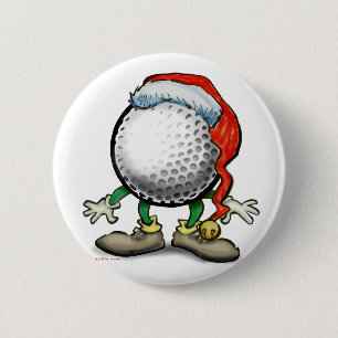 Golf-Weihnachten Button