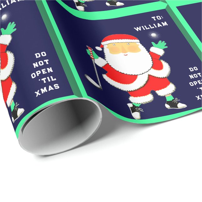 Golf Weihnachten Geschenkpapier (Rolleneckpunkt)