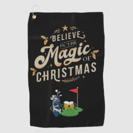 Golf Weihnachten Glauben an Magie Weihnachtsgesche Golfhandtuch