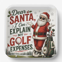 Golf-Weihnachten Golfspielender Weihnachtsmann Gol