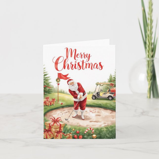 Golf Weihnachten  Lass uns mit dem Weihnachtsmann  (Vorderseite)