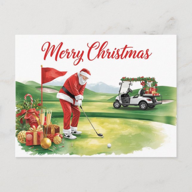 Golf Weihnachten  Lasst uns mit dem Weihnachtsmann (Vorderseite)