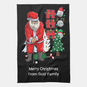 Golf Weihnachten mit dem Weihnachtsklub Geschirrtuch