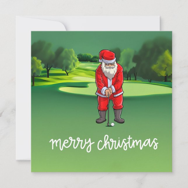 Golf Weihnachten mit dem Weihnachtsmann auf dem Go (Vorderseite)