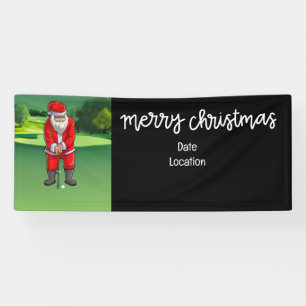 Golf Weihnachten mit dem Weihnachtsmann auf dem Go Banner