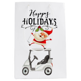Golf Weihnachten mit dem Weihnachtsmann Mittlere Geschenktüte