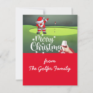 Golf Weihnachten mit dem Weihnachtsmann von der Fa
