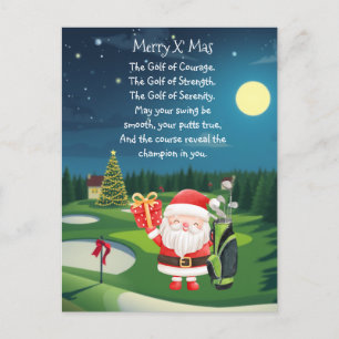 Golf Weihnachten mit dem Weihnachtsmann zum Segen