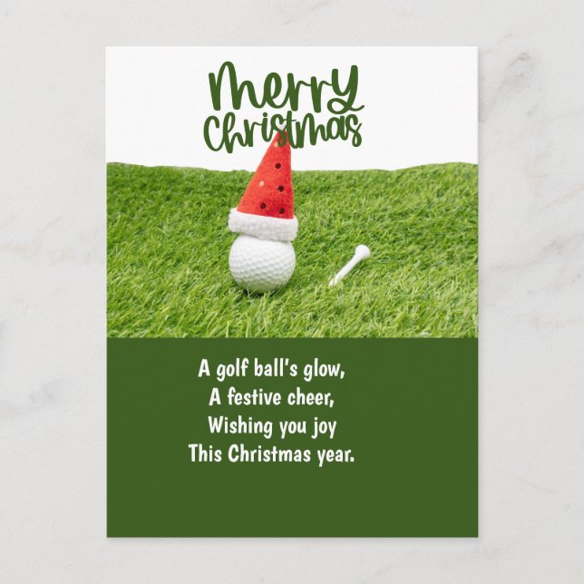 Golf Weihnachten mit Golf Ball (Vorderseite)
