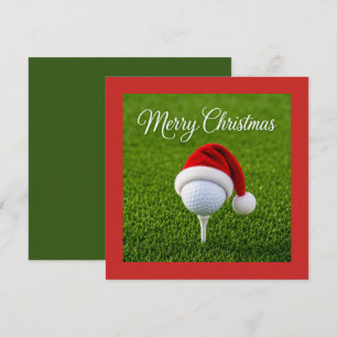 Golf-Weihnachten mit Golfball  Feiertagskarte