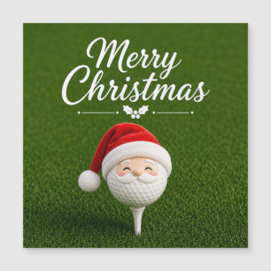 Golf-Weihnachten mit Golfball und Tee mit Band Magnetkarte