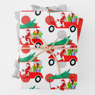 Golf Weihnachten mit Kugel und Eisen für Golfer Wr Geschenkpapier Set
