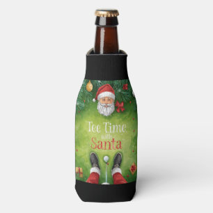 Golf Weihnachten mit Weihnachtsmann mit lustigem T Flaschenkühler