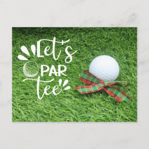 Golf Weihnachten Party Einladung für Golfer Postkarte