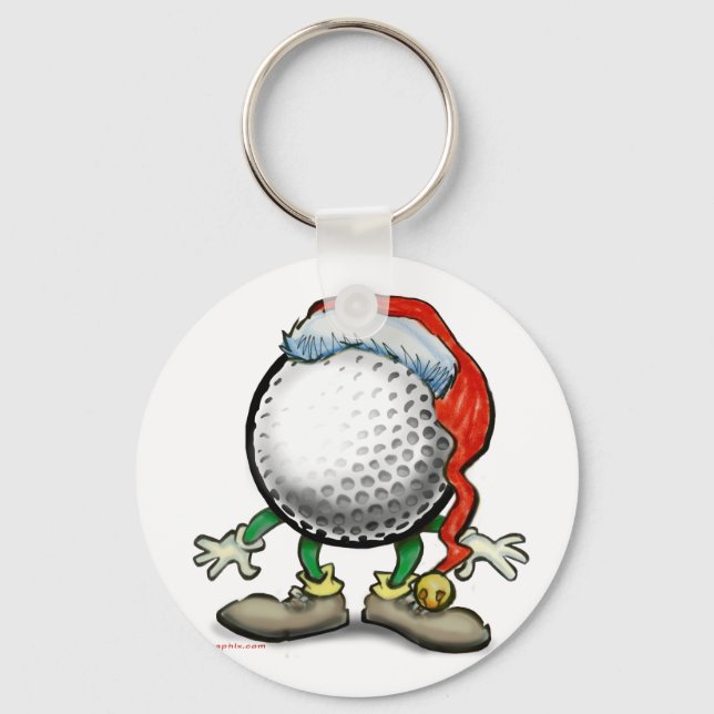 Golf Weihnachten Schlüsselanhänger (Vorderseite)