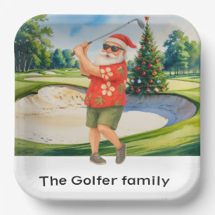 Golf Weihnachten Sommer Juli Hawaii Golf Thema Pappteller