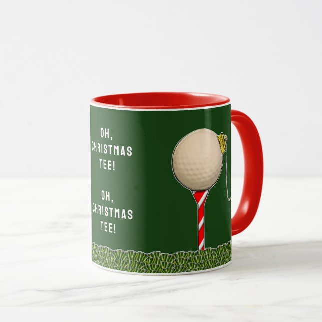 Golf Weihnachten Tasse (VorderseiteRechts)