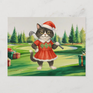 Golf Weihnachten Thema für Cat Frau Golfer