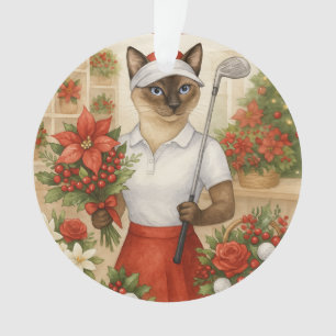 Golf Weihnachten Thema für Cat Frau Golfer Ornament