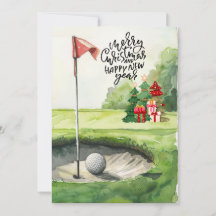 Golf Weihnachten Thema für Golfer auf Kurs
