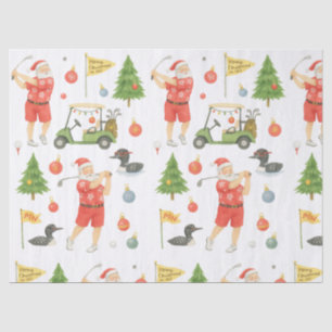 Golf Weihnachten Weihnachtsmann Golfen in Minnesot Seidenpapier