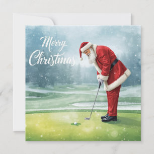 Golf Weihnachten Winterthema für Golfer auf dem Pl