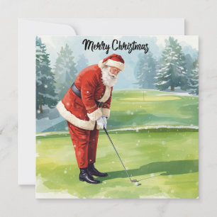 Golf Weihnachten Winterthema für Golfer auf dem Pl