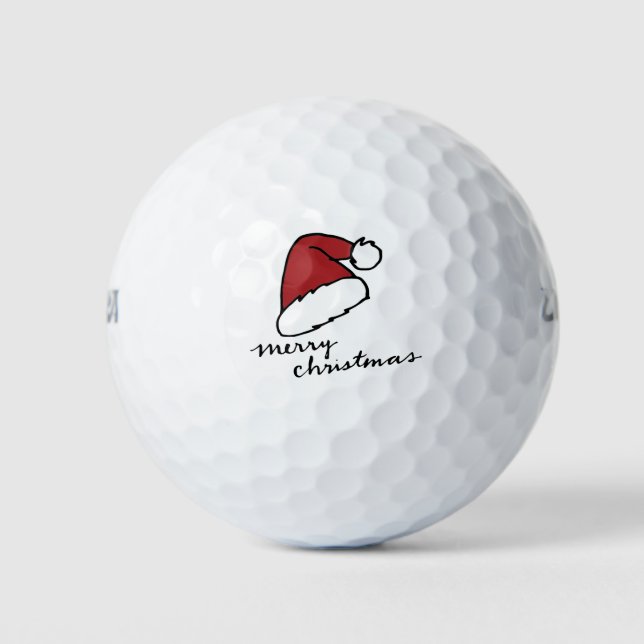 Golf Weihnachten zum Thema Golfer Golfball (Vorderseite)