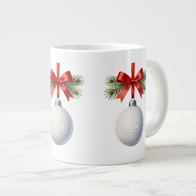 Golf-Weihnachts-Kaffeetasse Jumbo-Tasse (Vorderseite Rechts)