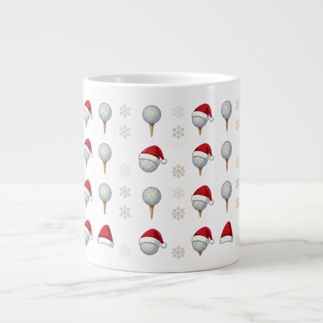 Golf-Weihnachts-Kaffeetasse Jumbo-Tasse (Vorderseite)