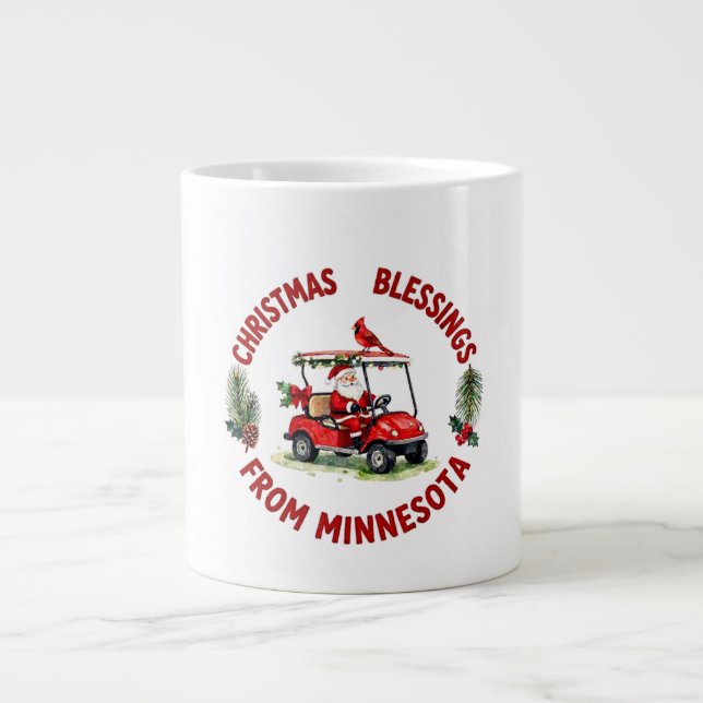 Golf-Weihnachts-Kaffeetasse Jumbo-Tasse (Vorderseite)