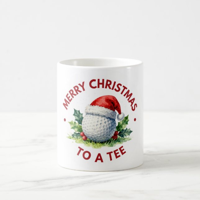Golf-Weihnachts-Kaffeetasse Kaffeetasse (Mittel)
