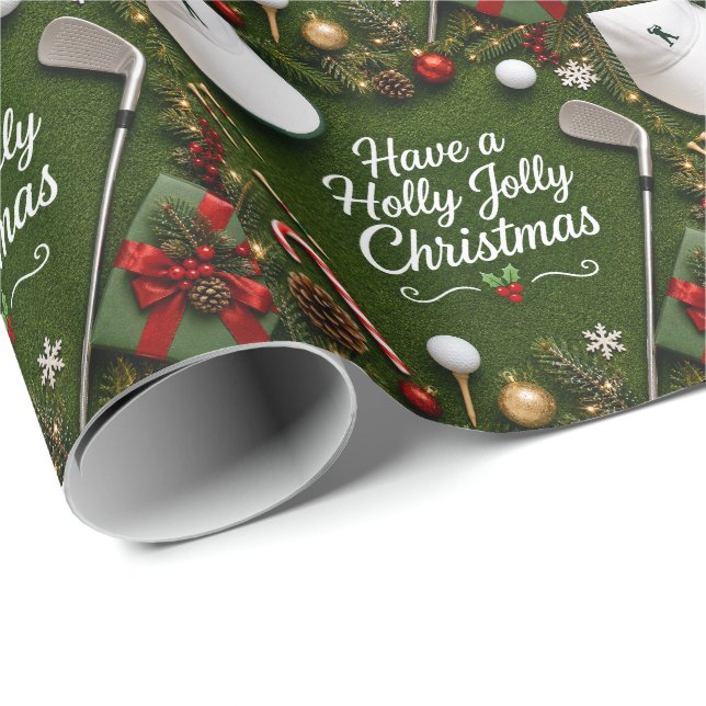 Golf-Weihnachts-Verpackungspapier Geschenkpapier (Rolleneckpunkt)