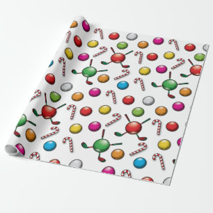 Golf Weihnachtsdesign Geschenkpapier