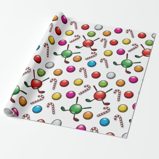 Golf Weihnachtsdesign Geschenkpapier (Ungerollt)